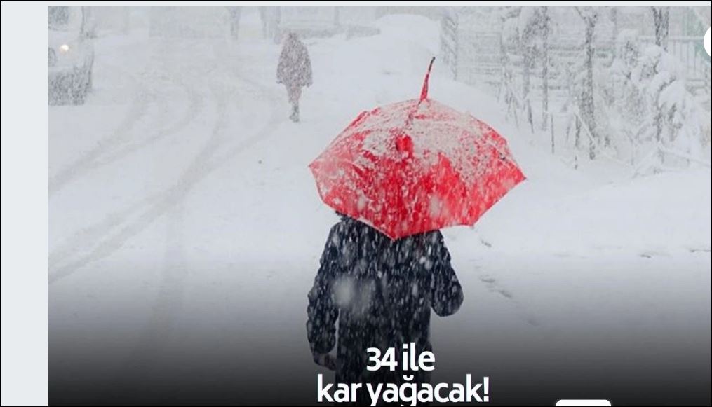 Pazar Günü Kar yağacak iller açıklandı…